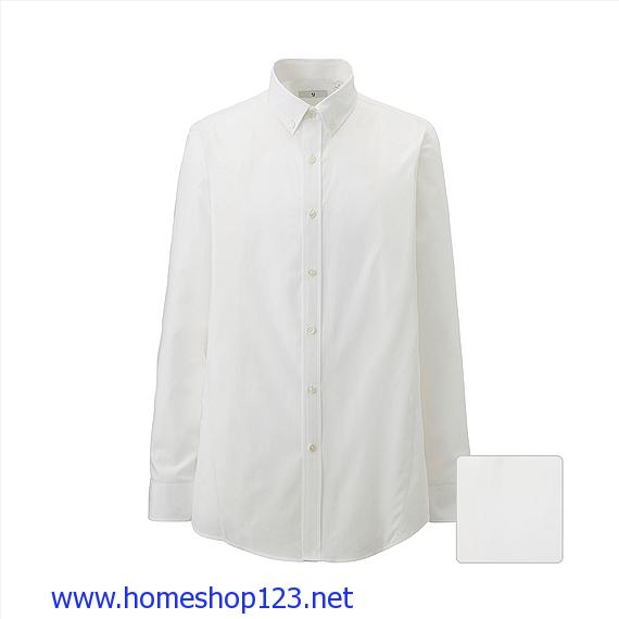 Áo Sơ Mi Nam Extra Fine Cotton cao cấp Nhật Bản UNIQLO 158378-00 WHITE