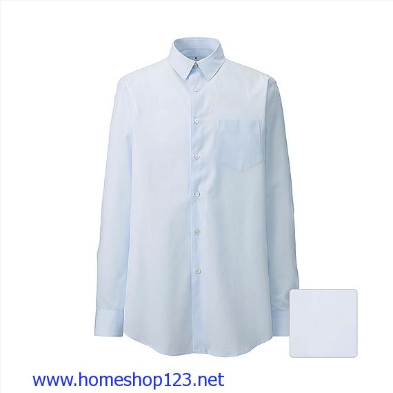 Áo Sơ Mi Nam Uniqlo Cao Cấp Extra Fine Cotton 158389 - 60 Light Blue