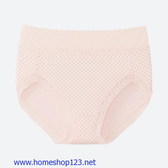 Quần lót cotton nữ cạp cao Uniqlo- 10 Pink 