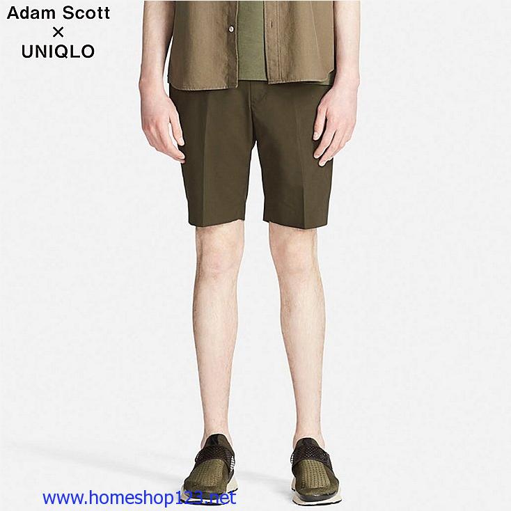 Quần Shorts Vải Gió Adam Scott UNIQLO 56 Olive