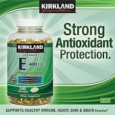 Kirkland Signature - Thuốc bổ sung Vitamin E 400 IU, 500 viên nang mềm