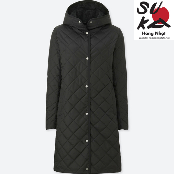 áo khoác lông cừu trần trám dáng dài uniqlo