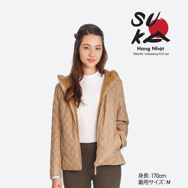 áo khoác lông cừu trần trám nhật bản uniqlo mẫu mới 2017 màu beige