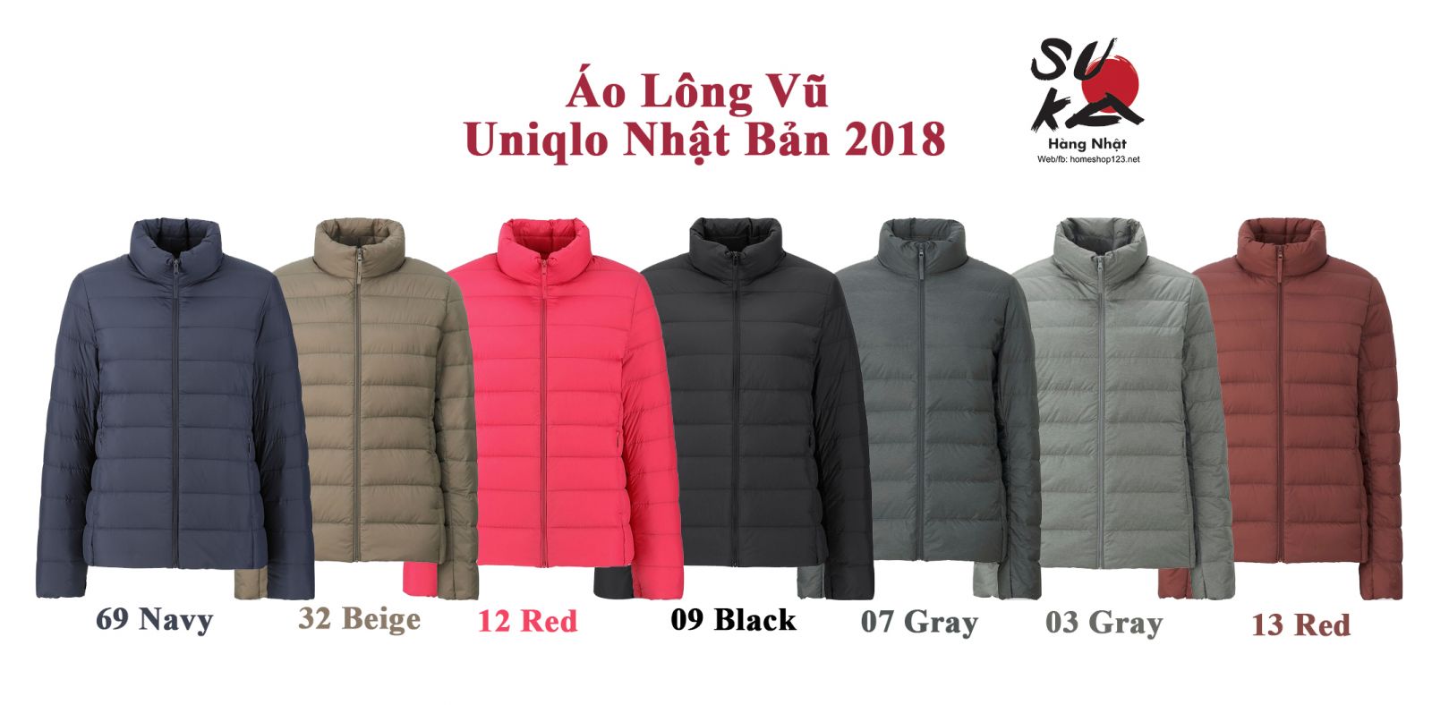 ÁO LÔNG VŨ NỮ SIÊU NHẸ UNIQLO KHÔNG MŨ