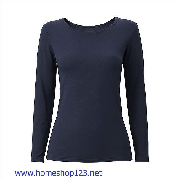 Áo giữ nhiệt nữ HEATTECH uniqlo  cổ T 09 black69 navy