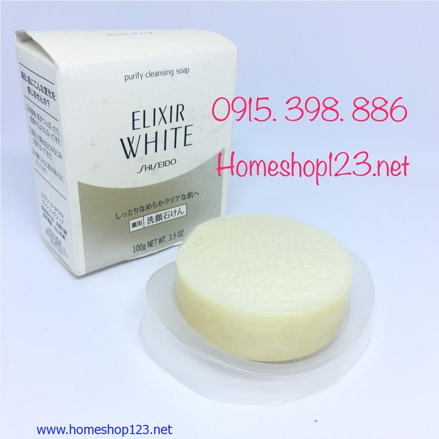 Xà phòng rửa mặt trắng da SHISEIDO ELIXIR WHITE Purify Cleansing Soap