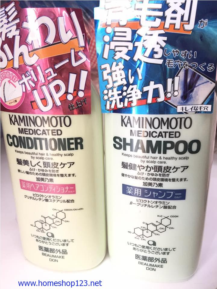 Bộ dầu gội kích thích mọc tóc Nhật Bản Kaminomoto Medicated Shampoo