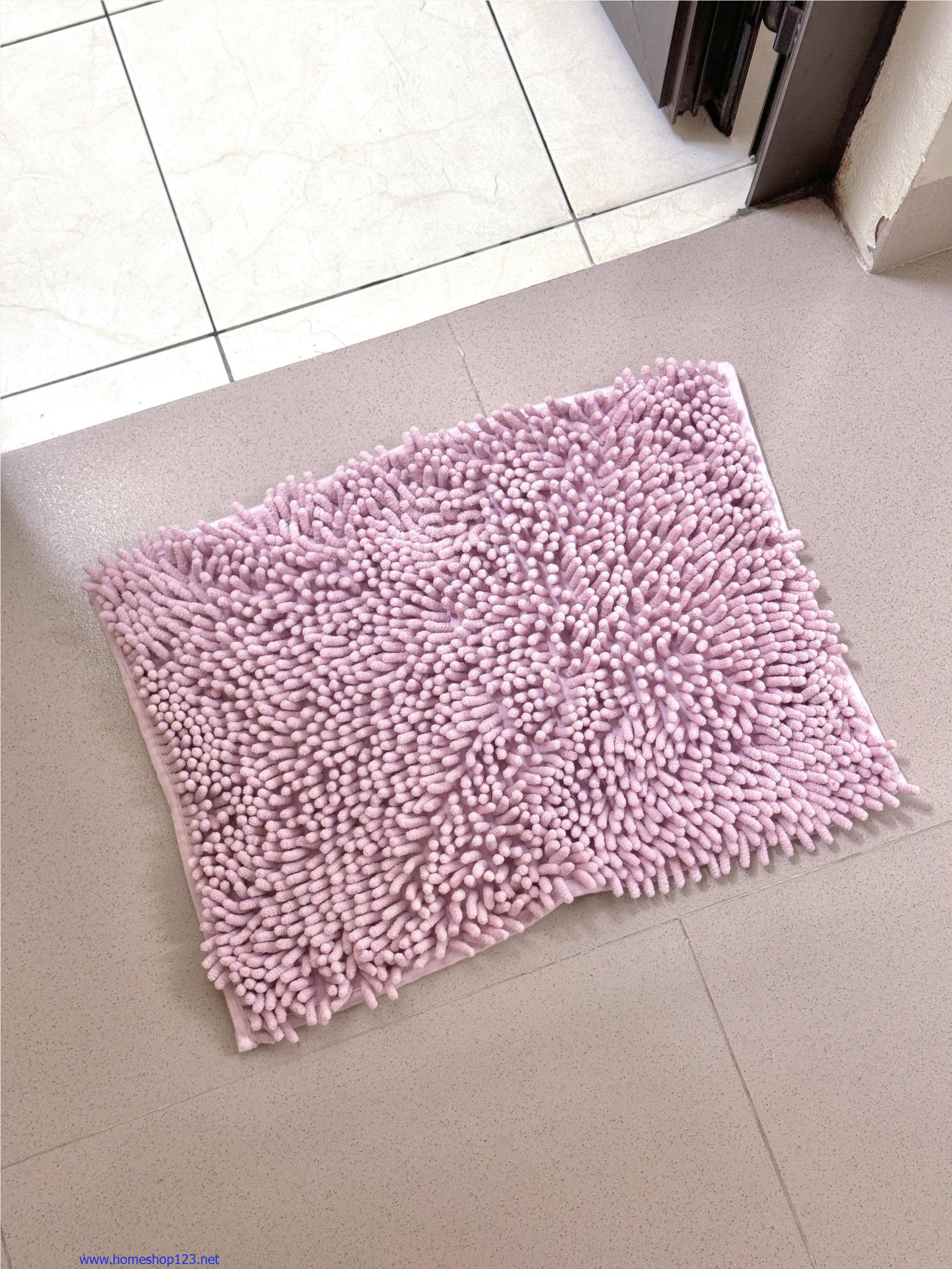 Thảm nhà tắm siêu thấm nước Microfiber Pearl 36x50cm màu hồng