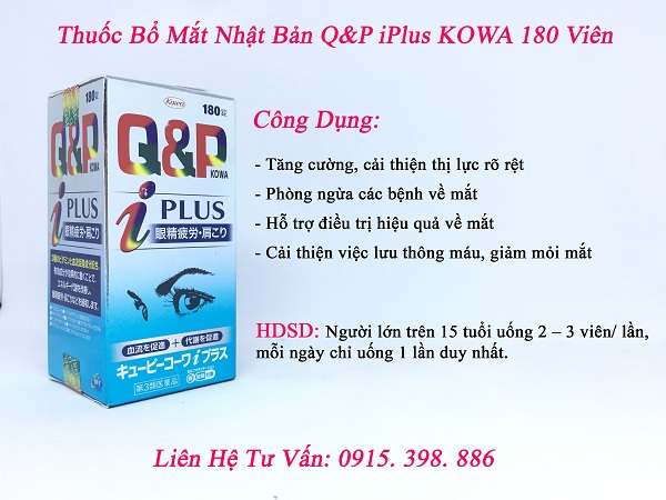 công dụng của thuốc bổ mắt iplus q&p kowa