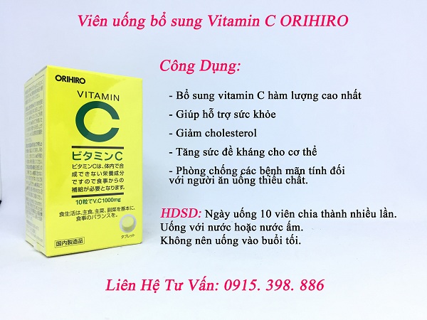 công dụng vitamin c orihiro nhật bản